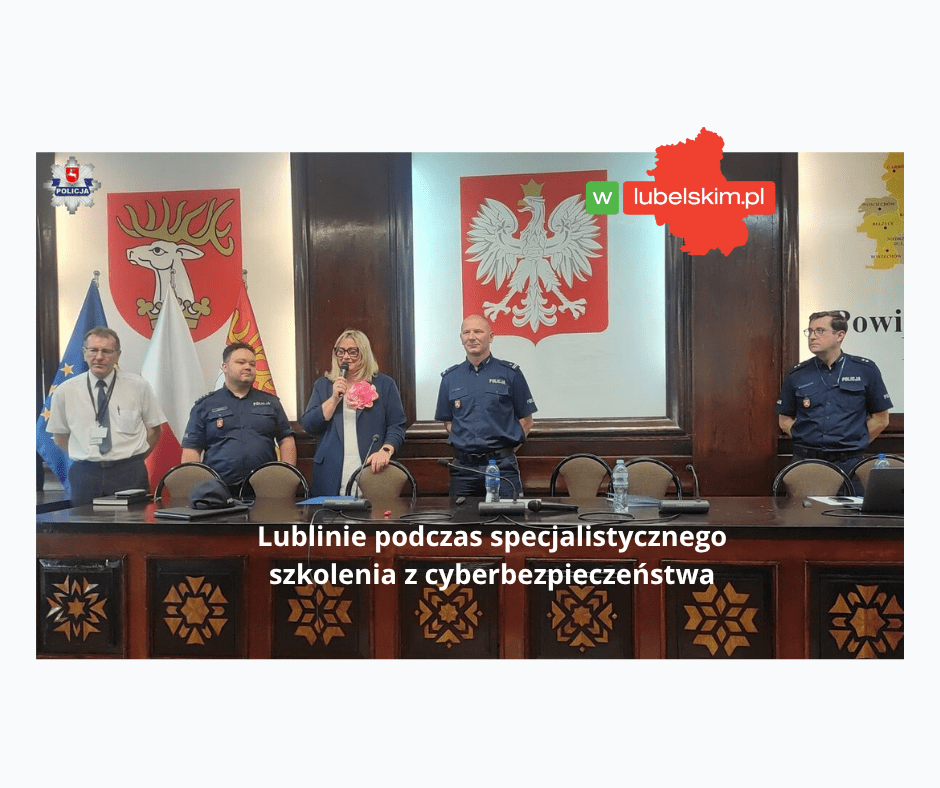 Szkolenie z cyberbezpieczeństwa w Starostwie Powiatowym w Lublinie. Policjanci przeszkolili 250 pracowników