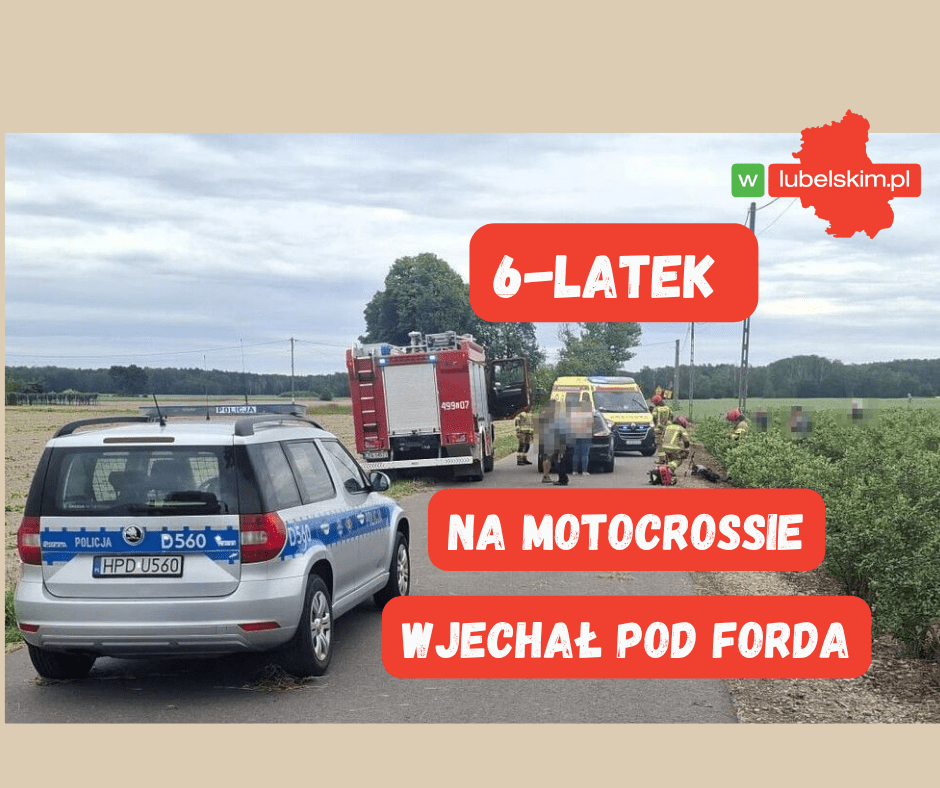 Wypadek pod Parczewem – 6-latek na minicrossie ranny po zderzeniu z Fordem