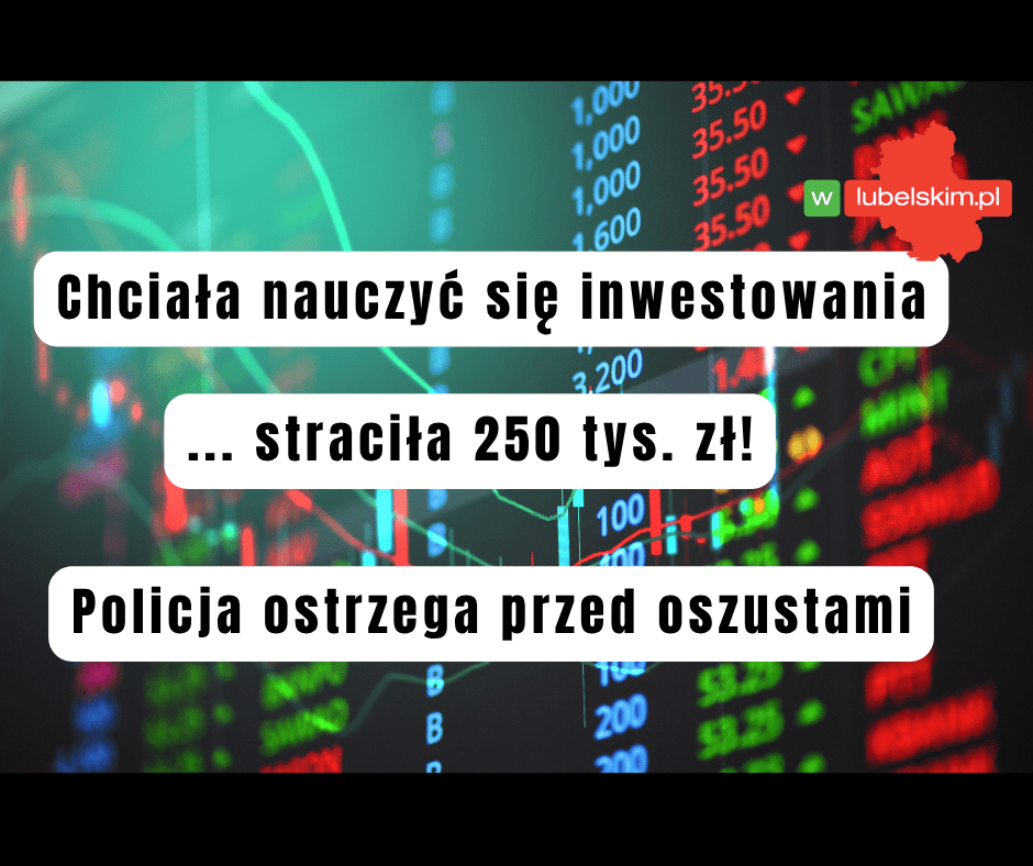 Seniorka straciła 250 tys. zł przez oszustwo inwestycyjne