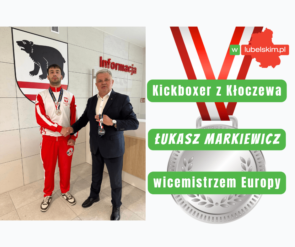 Łukasz Markiewicz z gminy Kłoczew wicemistrzem Europy w kickboxingu