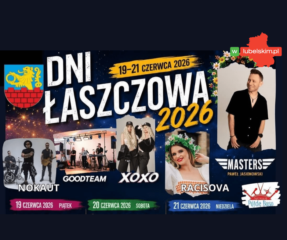 Dni Łaszczowa 2026. Trzy dni muzyki i zabawy