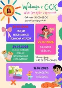 Wakacje z GCK – bezpłatne zajęcia dla dzieci w gminie Krasnystaw