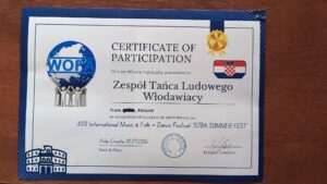„Włodawiacy” zabrali folklor Lubelszczyzny nad Adriatyk. Zespół wystąpił na festiwalu w Chorwacji
