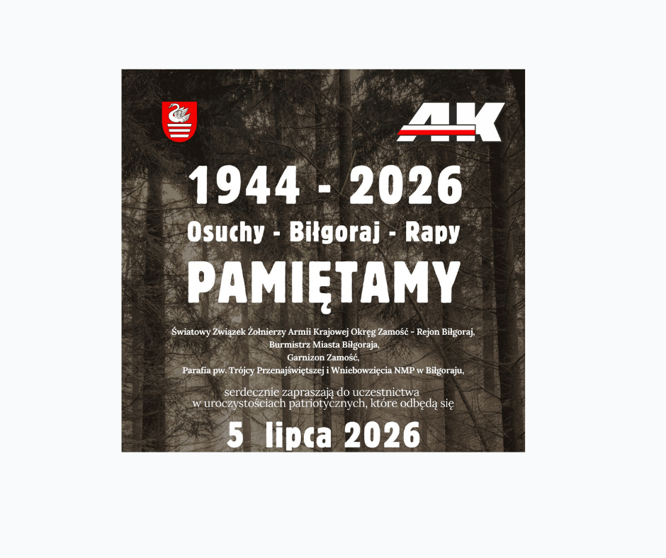 Biłgoraj uczci bohaterów 1944 roku. Wyjątkowe uroczystości