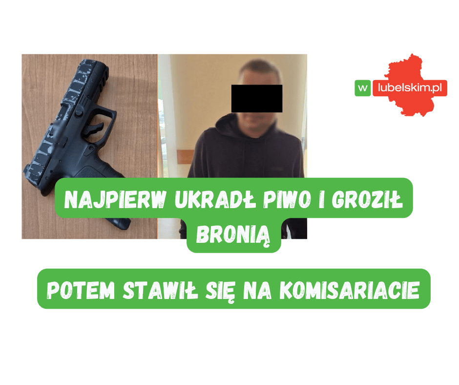 Kradzież rozbójnicza w Lublinie. Sam zgłosił się na komisariat. W innej sprawie…