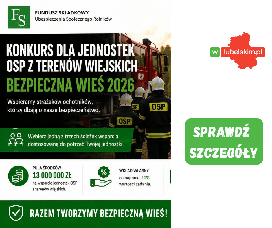 Bezpieczna Wieś 2026 – ruszył nabór dla jednostek OSP