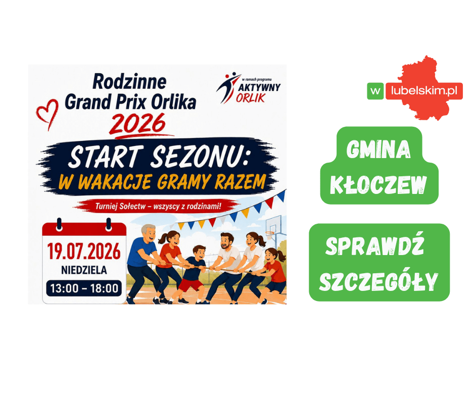 Rodzinne Grand Prix Orlika 2026 w Kłoczewie już 19 lipca