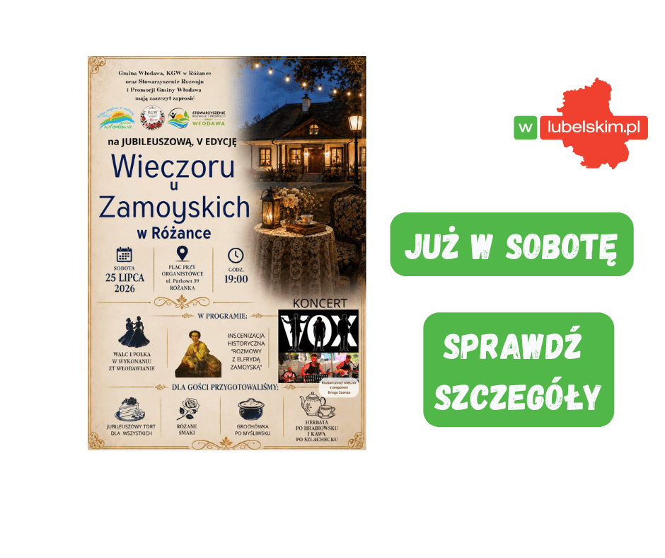 Wieczór u Zamoyskich 2026 w Różance. Koncert VOX