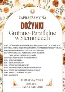 Rachanie – Dożynki w Siemnicach już 30 sierpnia