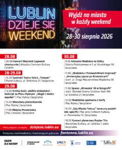 Ostatni wakacyjny weekend w Lublinie. Co się wydarzy?