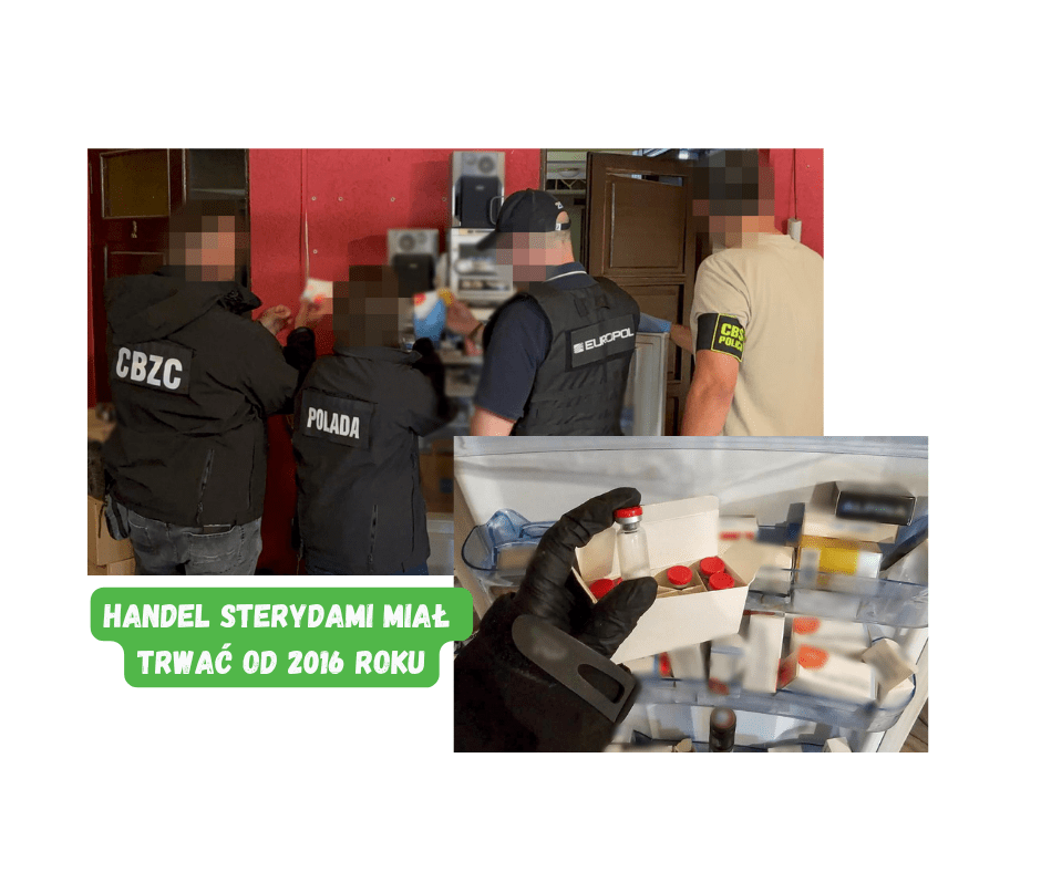 CBŚP rozbiło grupę handlującą sterydami. 8 zatrzymanych