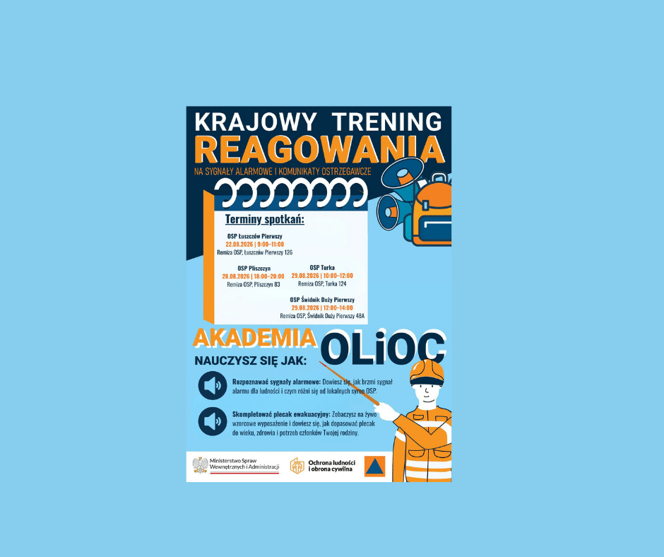 Krajowy Trening Reagowania w gminie Wólka. Sprawdź, jak zadbać o bezpieczeństwo