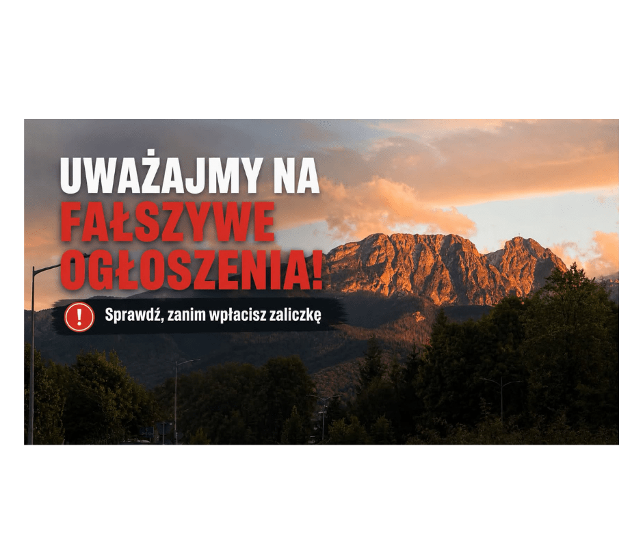 Fałszywe ogłoszenie domku w Zakopanem. Stracił 780 zł