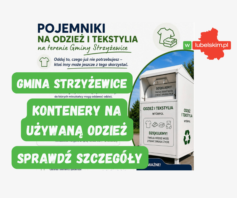 Pojemniki na odzież i tekstylia w Gminie Strzyżewice