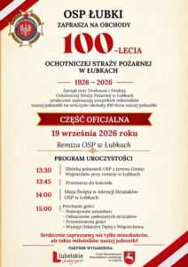 OSP Łubki z gminy Wojciechów ma 100 lat. Jubileusz już w sobotę