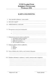 Wożuczyn zaprasza na XVIII Przegląd Pieśni Religijnej i Patriotycznej