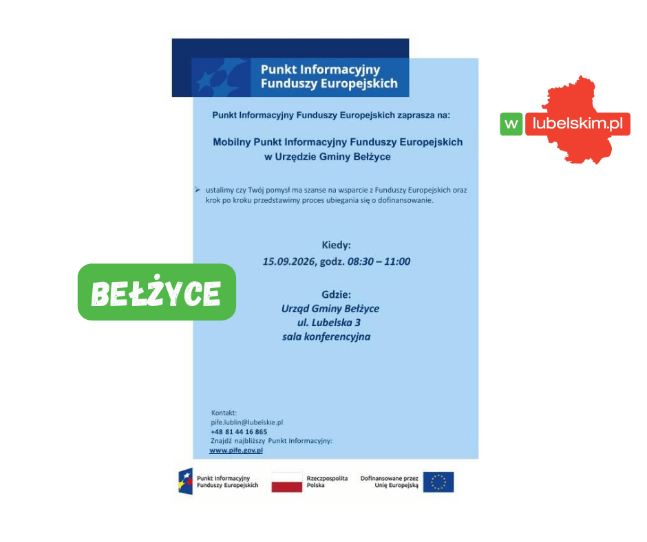 Mobilny Punkt Informacyjny Funduszy Europejskich w Bełżycach