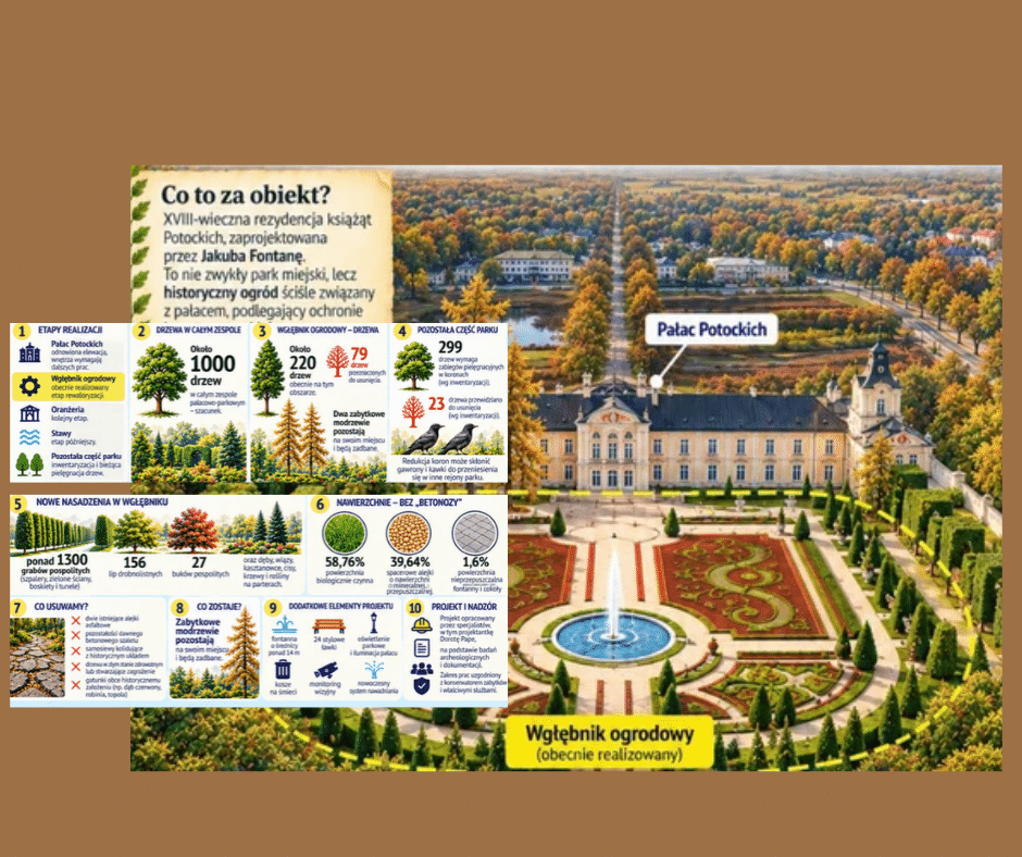 Park przy Pałacu Potockich w Radzyniu. Co się zmieni?