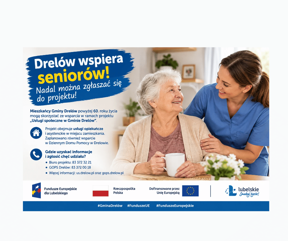 Wsparcie dla osób po 60. roku życia w Gminie Drelów
