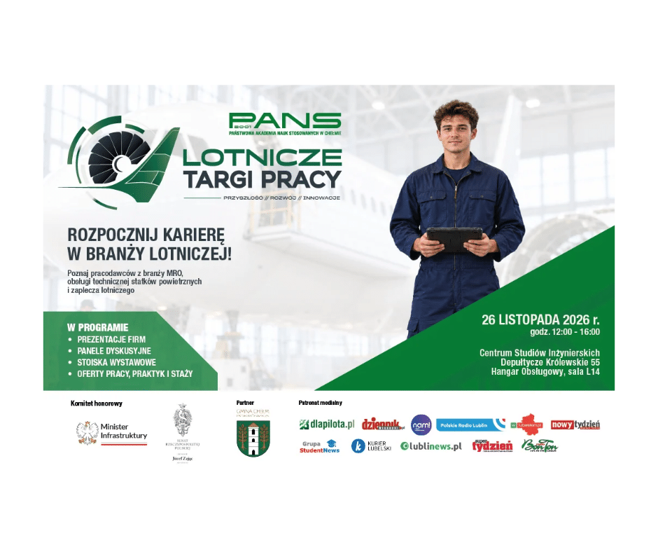 Lotnicze Targi Pracy w PANS w Chełmie. Spotkanie studentów z pracodawcami branży lotniczej