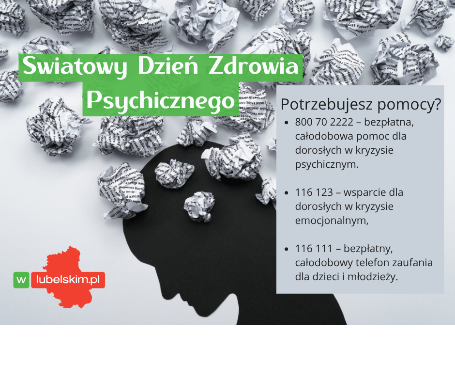 Dziś Światowy Dzień Zdrowia Psychicznego. Nie jesteś sam