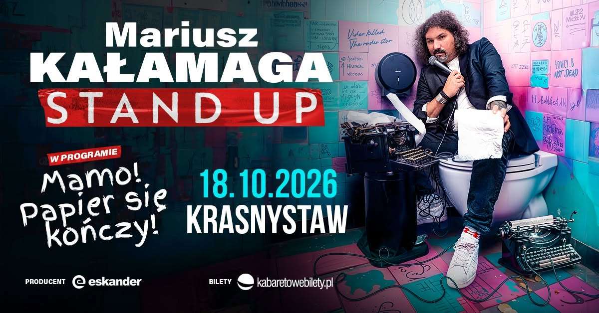 Mariusz Kałamaga w Krasnymstawie. Stand-up w KDK